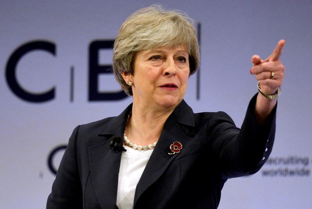 La primera ministra británica, Theresa May. 