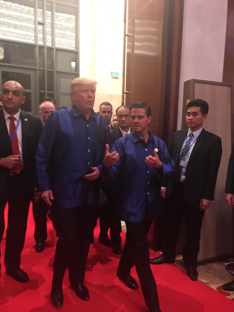 Los presidentes de México, Enrique Peña Nieto y de Estados Unidos, Donald Trump.