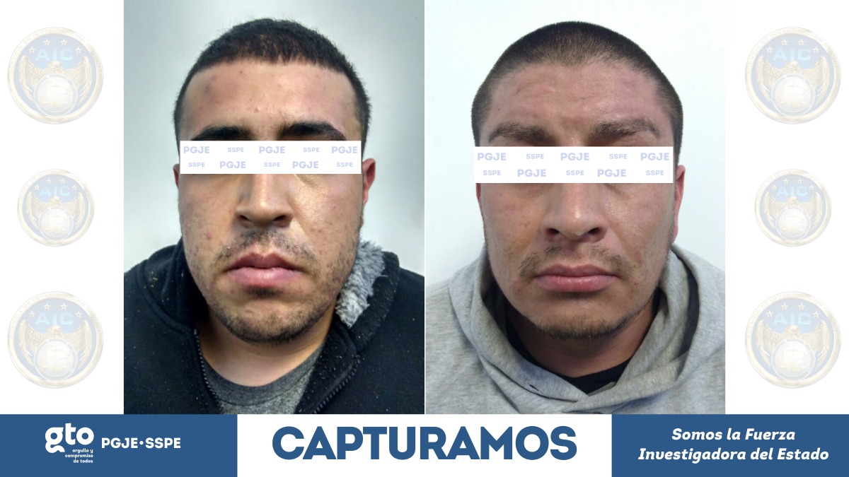 Adalberto ‘N’  alias “El Adil” y Eduardo “N” conocido como “El Lobo”, fueron capturados por supuesto homicidio. 