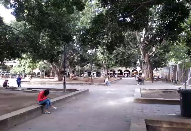 La CNTE tenía dos semanas con el plantón en el zócalo de Oaxaca. 