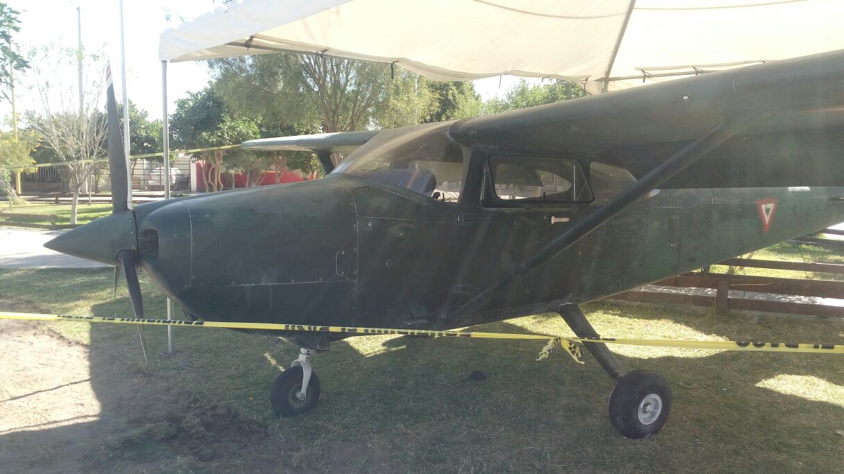 La avioneta Cessna perteneció al Escuadrón Aéreo 108 de Apodaca, Nuevo León.