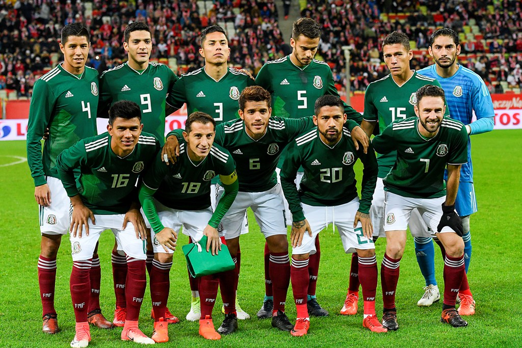 Foto de la Selección Nacional de México, durante el partido de preparación ante Polonia 