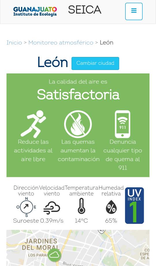 El monitoreo es de acuerdo a SEICA. 