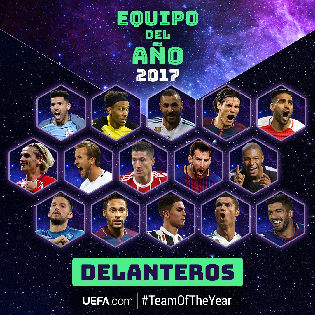 UEFA presenta a los candidatos al Equipo del Año