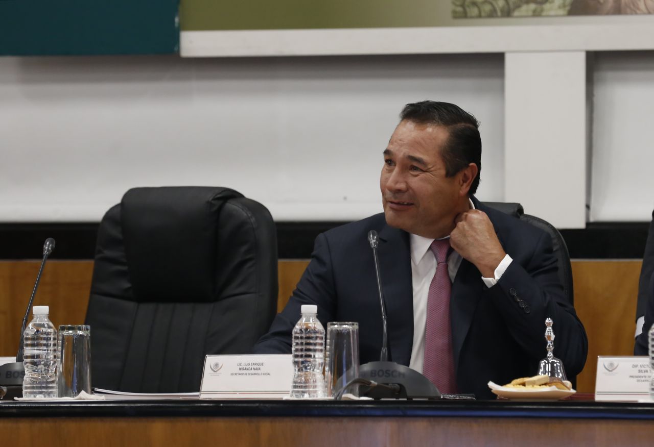 El titular de la Sedesol compareció ante las comisiones unidas de Desarrollo Social y de Economía Social de San Lázaro.