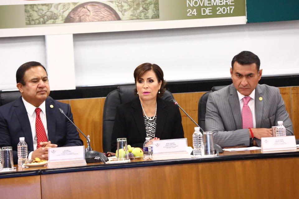 La titular de la Sedatu, Rosario Robles, en su comparecencia ante diputados.