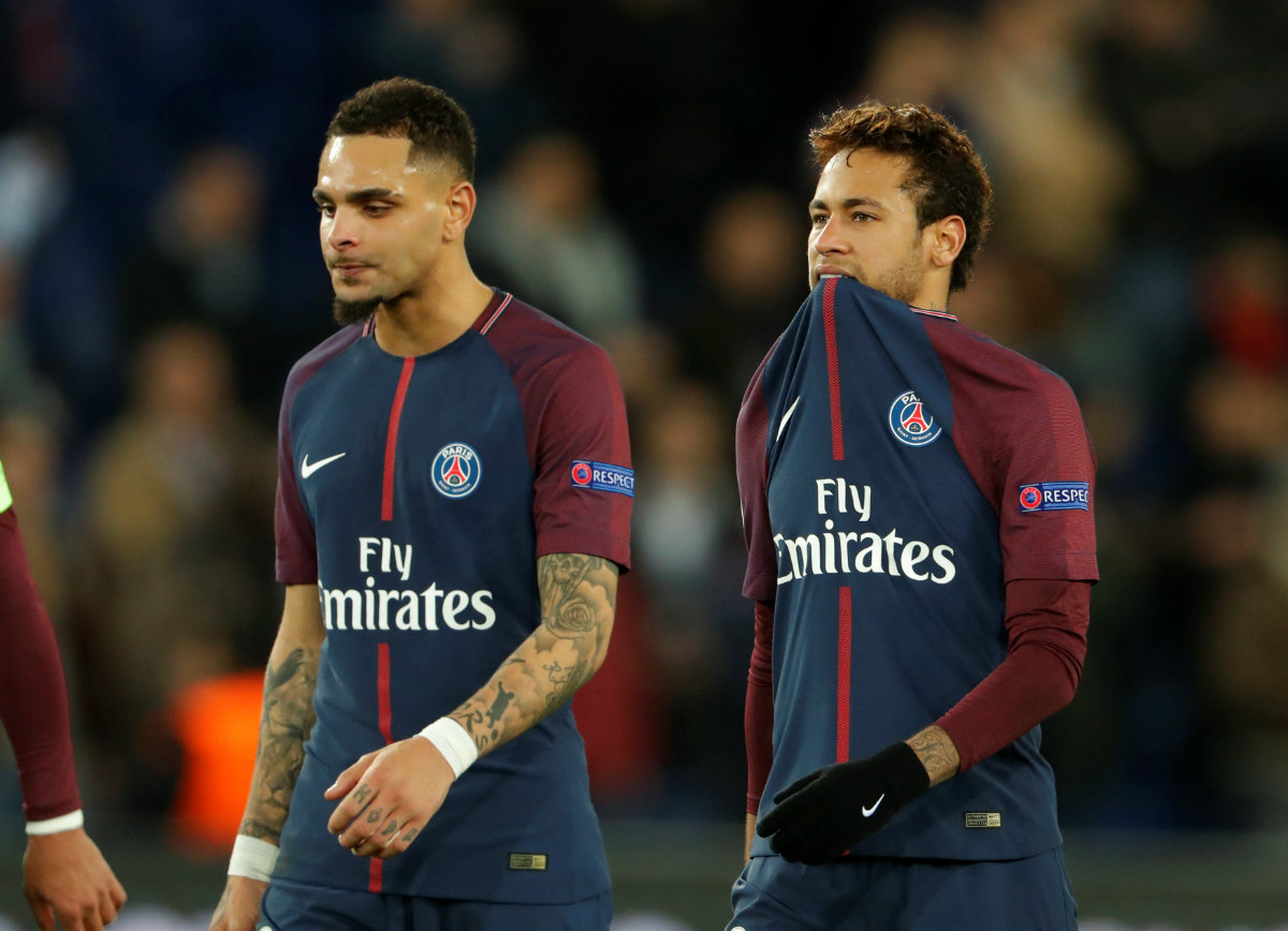 Layvin Kurzawa y Neymar, jugadores del París Saint-Germain