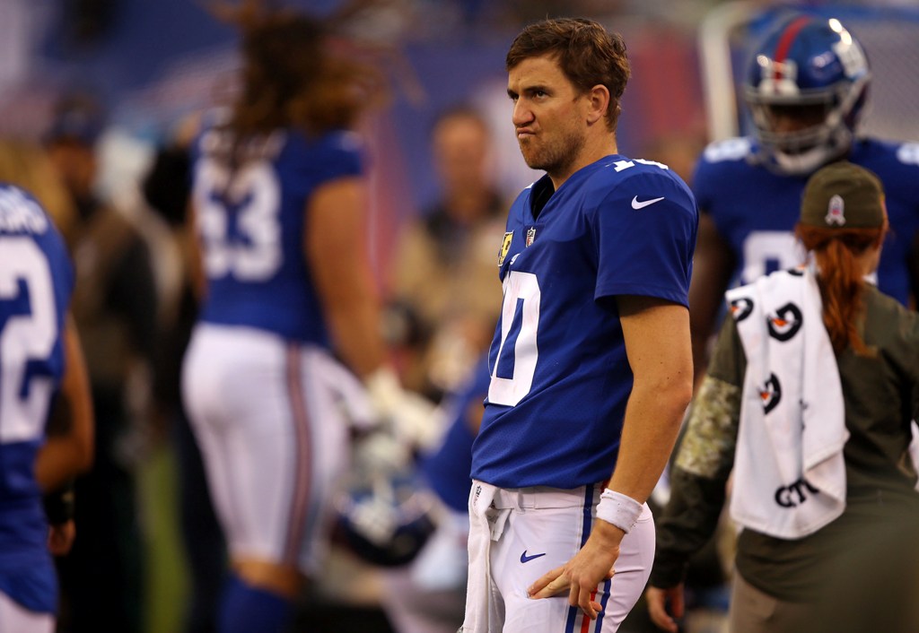 Se rompe la racha como titular de Eli Manning 