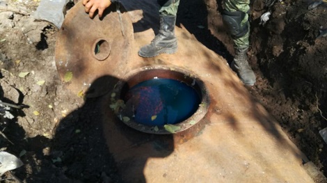 El huachicol se encontraba en una pipa y dos tinacos ubicados en distintos puntos.