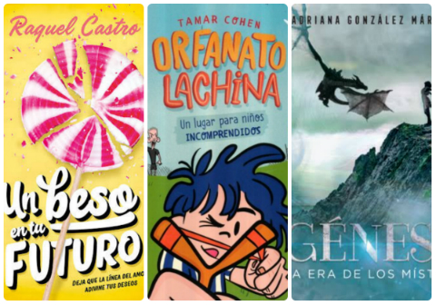 Portadas de 'Un beso en el futuro', 'Orfanato La China' y 'Génesis'