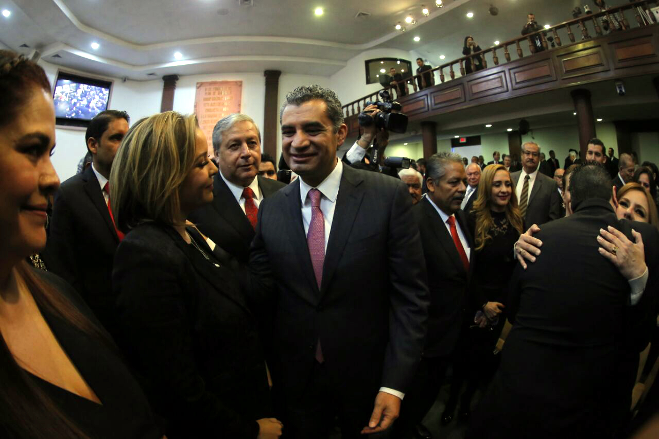 Enrique Ochoa Reza, presidente del CEN del PRI en la toma de protesta del gobernador Miguel Riquelme.