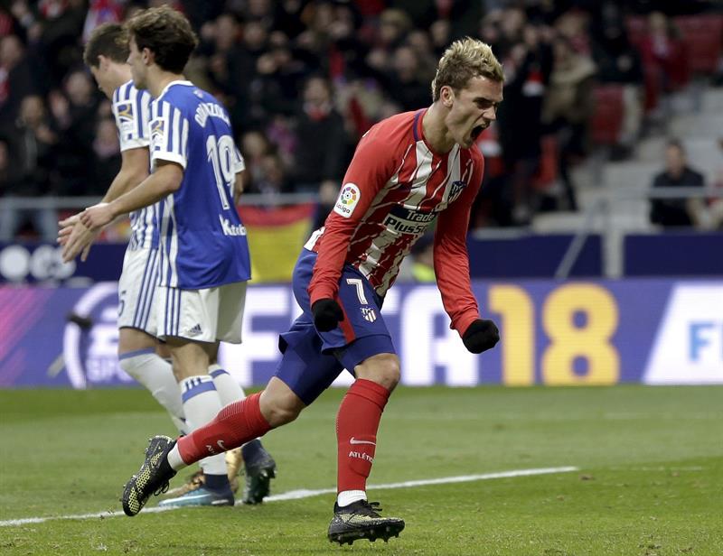 Antoine Griezmann desempató el encuentro y otorgó la victoria al Atlético de Madrid