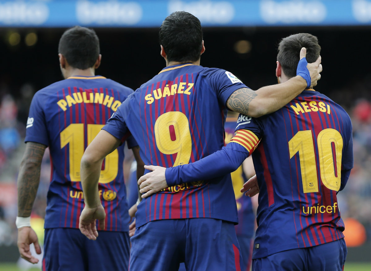 Luis Suárez y Lionel Messi marcaron los goles del Barcelona ante el Celta