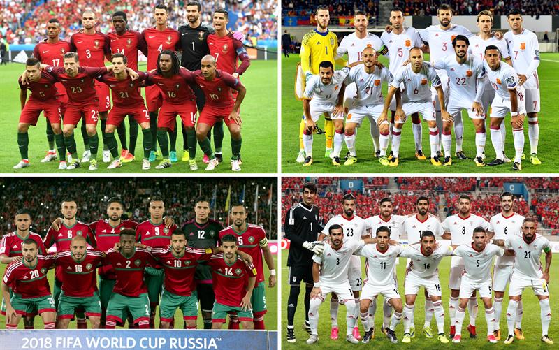 Portugal, España, Marruecos e Irán, el grupo B del Mundial de Rusia 2018