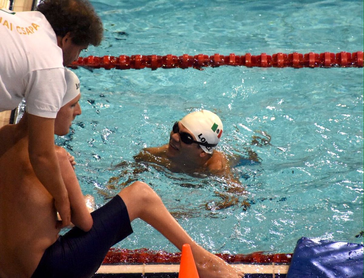 Diego López gana la prueba de dorso 50 metros en el Mundial de Para Natación