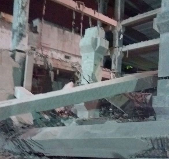 El derrumbe fue en la zona hotelera de Mérida.