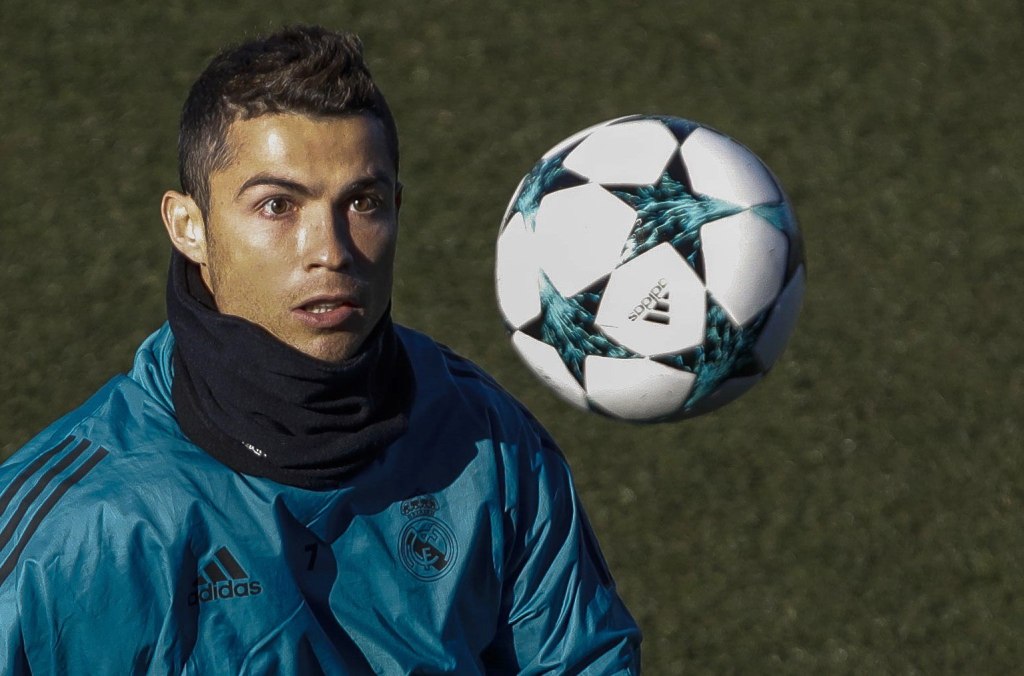 Cristiano Ronaldo en entrenamiento 