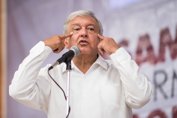 Andrés Manuel López Obrador, líder de Morena. 