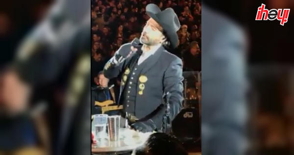 Captan ebrio a Alejandro Fernández durante concierto.