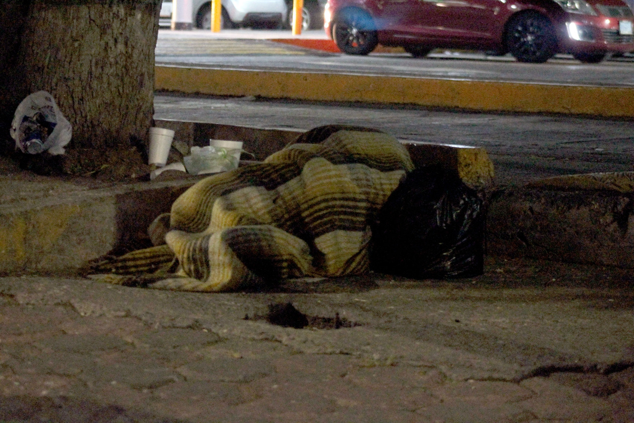 Indigentes en la calle. 