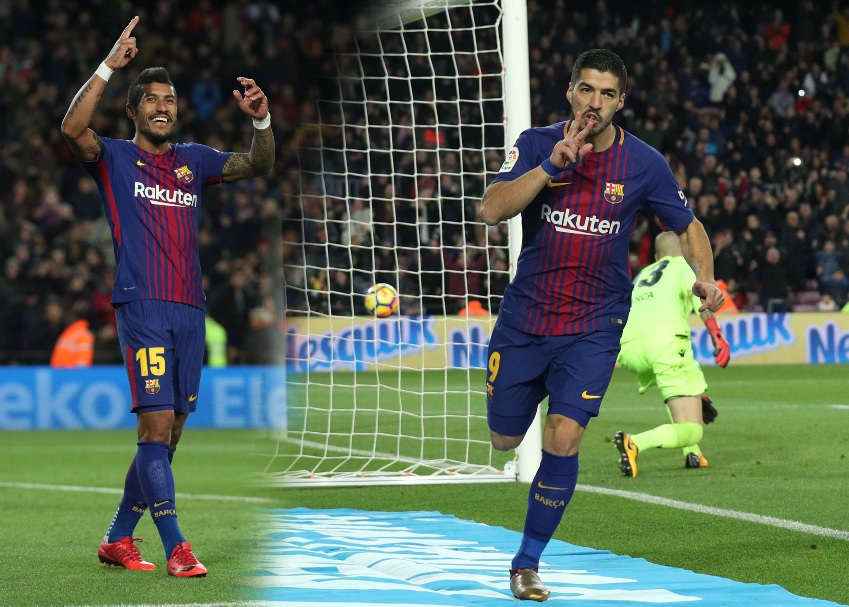 Paulinho y Luis Suárez fueron los hombres del Barcelona contra el Deportivo La Coruña