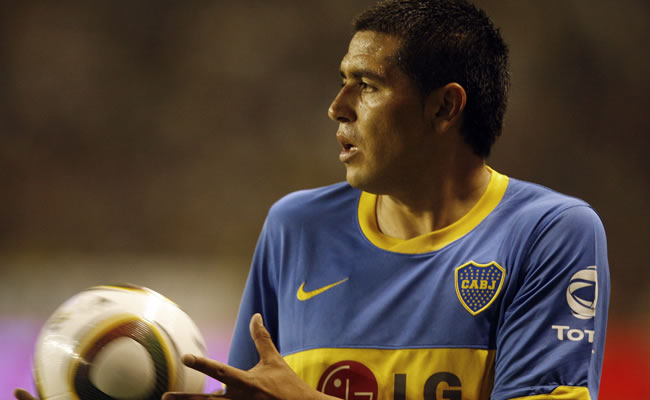 Juan Román Riquelme en su etapa como jugador de Boca Juniors