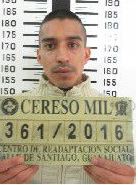 José Cristian Campos Henández, interno que se fugó del Cereso de Valle de Santiago. 