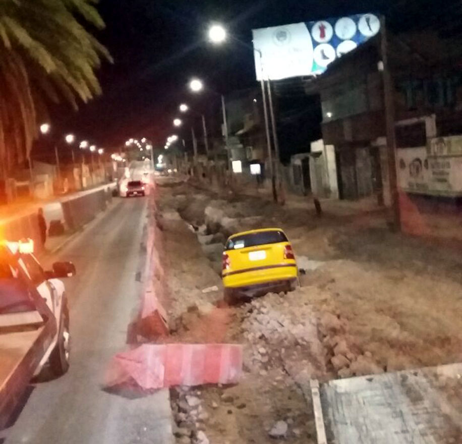 La unidad fue abandonada después del accidente.