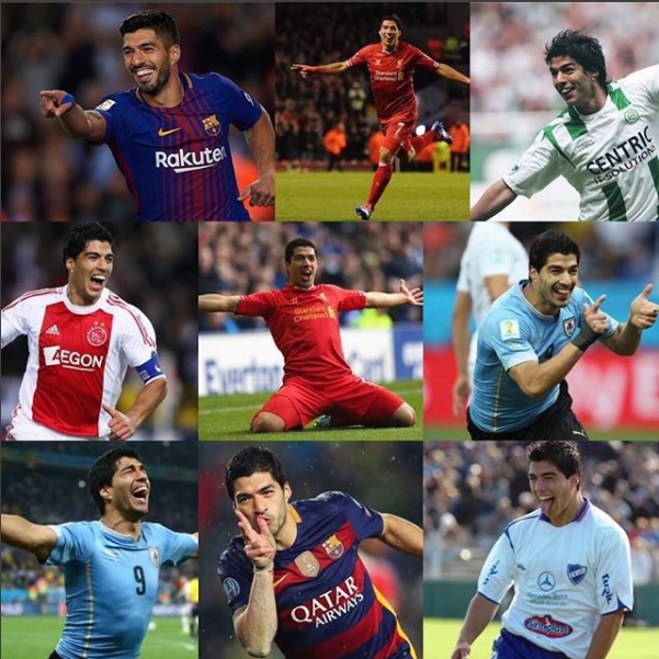 Luis Suárez celebra 400 goles anotados en su trayectoria