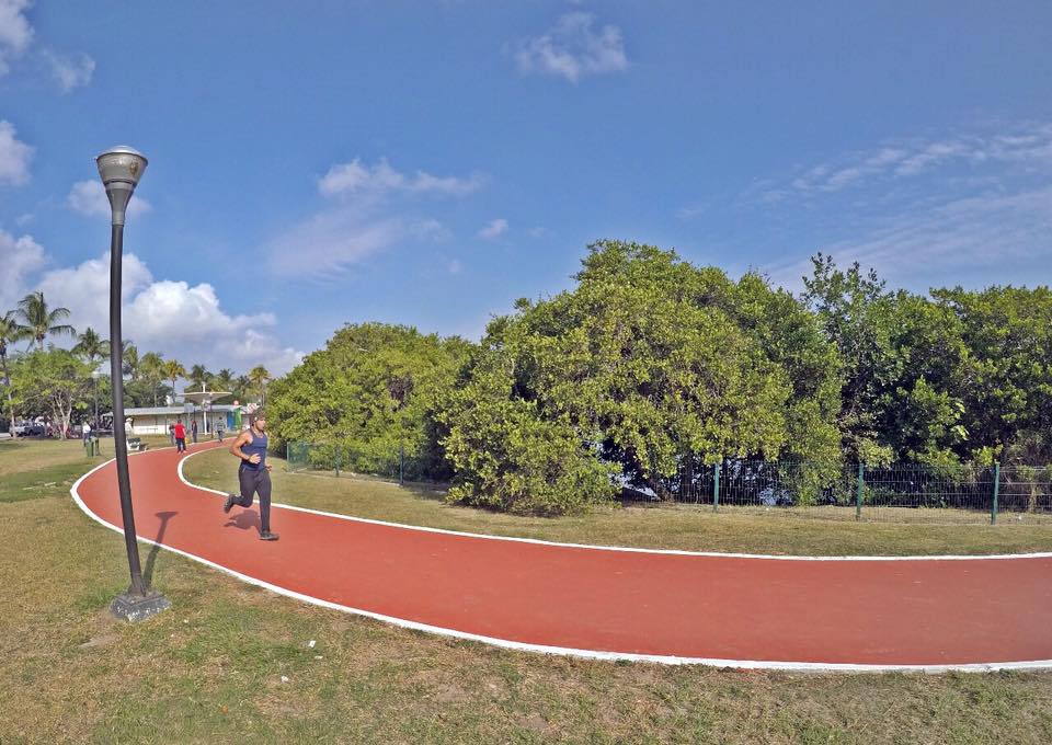 Pista de trote en la laguna del Carpintero.
