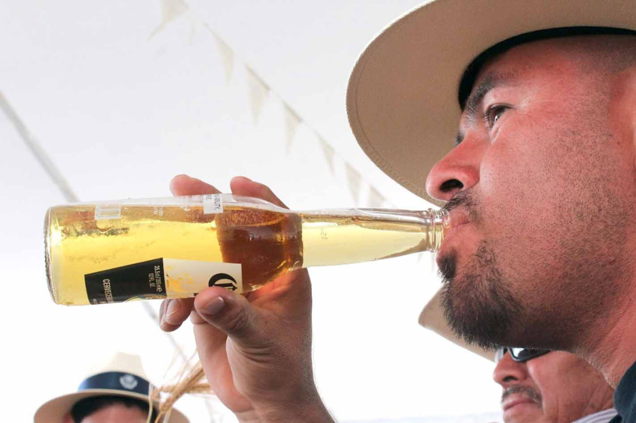 Entre sus propósitos de año nuevo es dejar de tomar alcohol. 