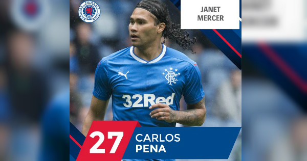 Carlos 'Gullit' Peña con el Rangers de Escocia