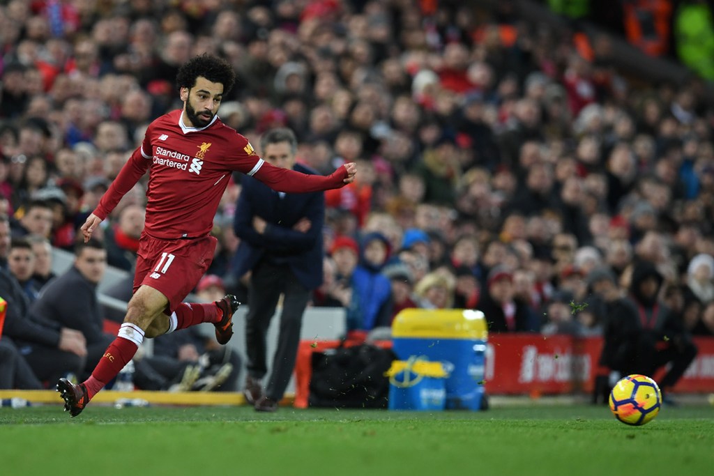 Mohamed Salah en un partido de Premier