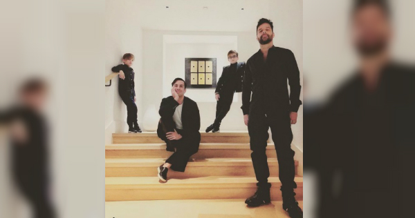 Ricky Martin celebra el Año Nuevo con su familia. 