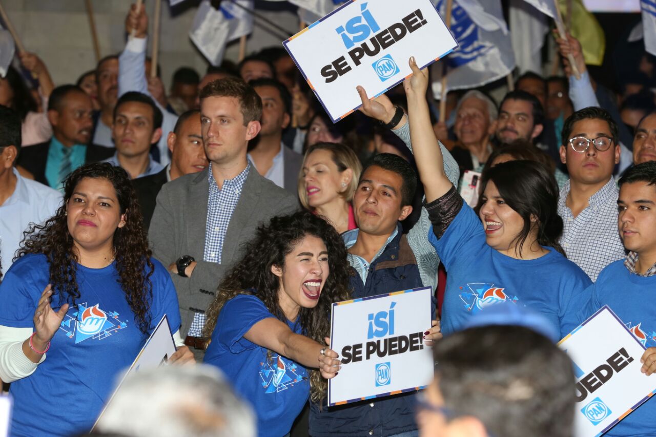 Los panistas dieron la bienvenida al precandidato en Aguascalientes.
