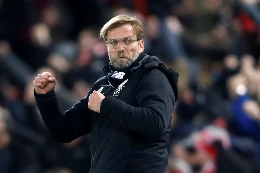 Klopp en un partido del Liverpool