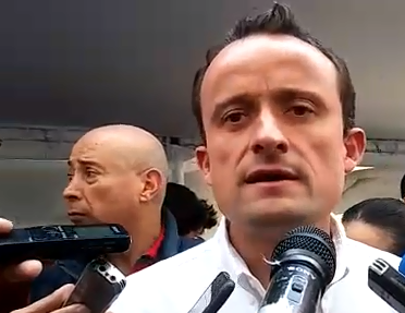 Mikel Arriola, tras un evento con jubilados y pensionados del ISSSTE
