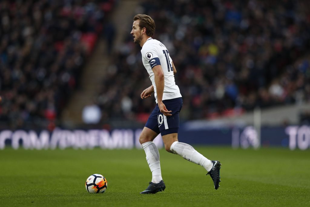 Harry Kane en el partido de FA Cup