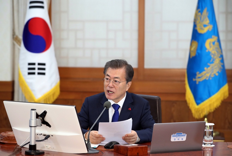 El presidente surcoreano , Moon Jae-In.