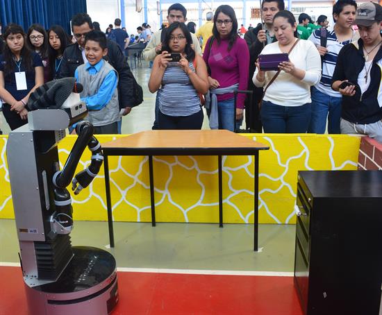 El robot durante una demostración en la Ciudad de México.