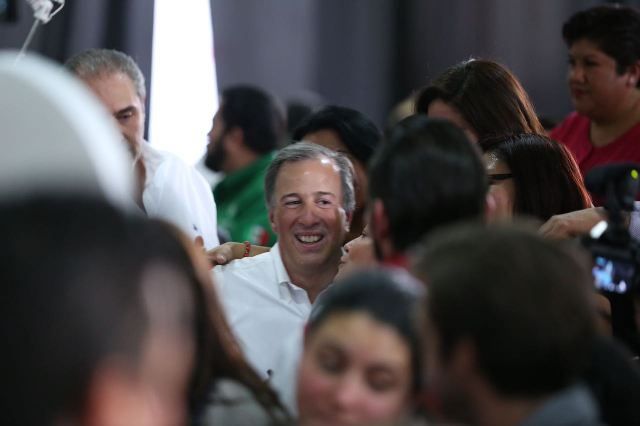 José Antonio Meade se reunió con militantes priistas en Querétaro.