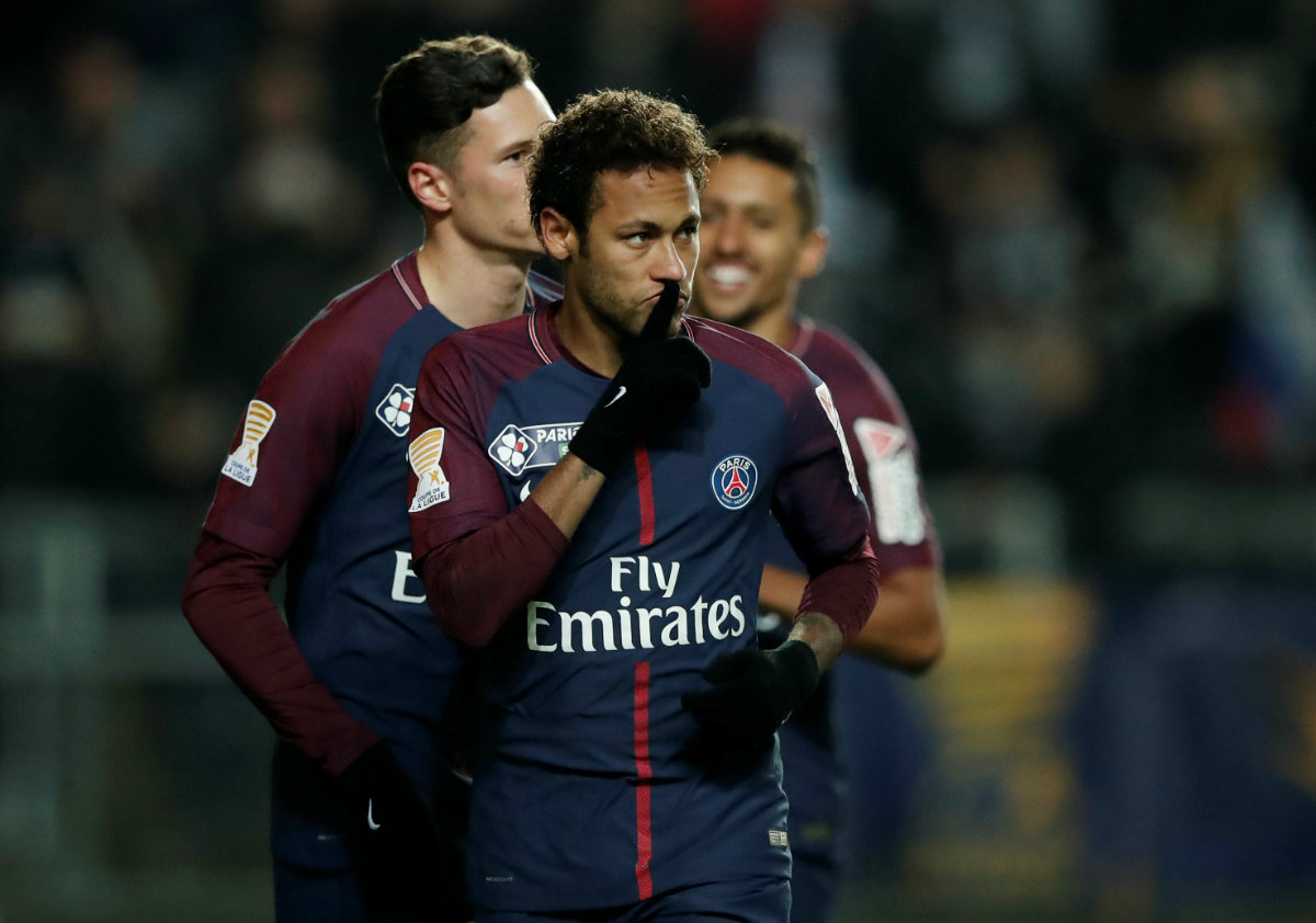 Neymar anotó en el triunfo del PSG