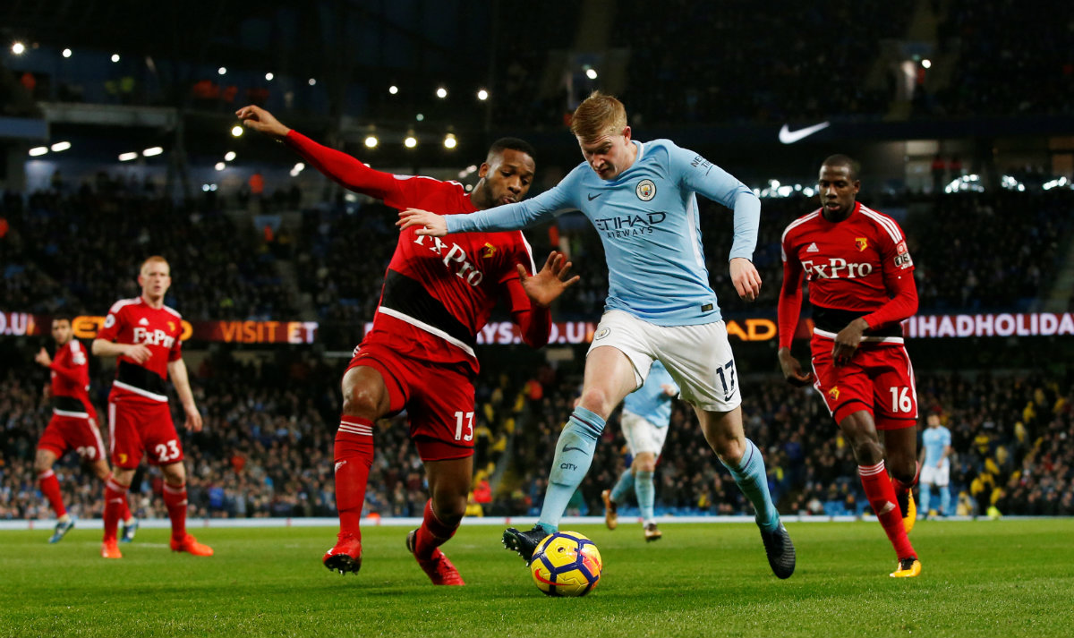 Manchester City vs. Watford durante un partido de la Premier League