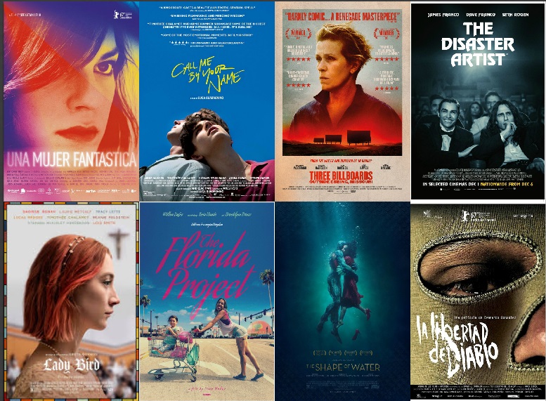 Ocho de las mejores películas que nos dio el 2017 y que veremos en 2018.