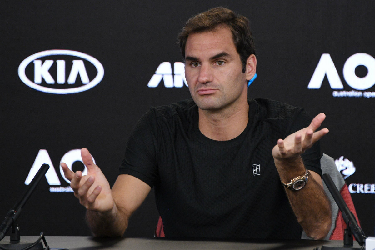Roger Federer en conferencia de prensa