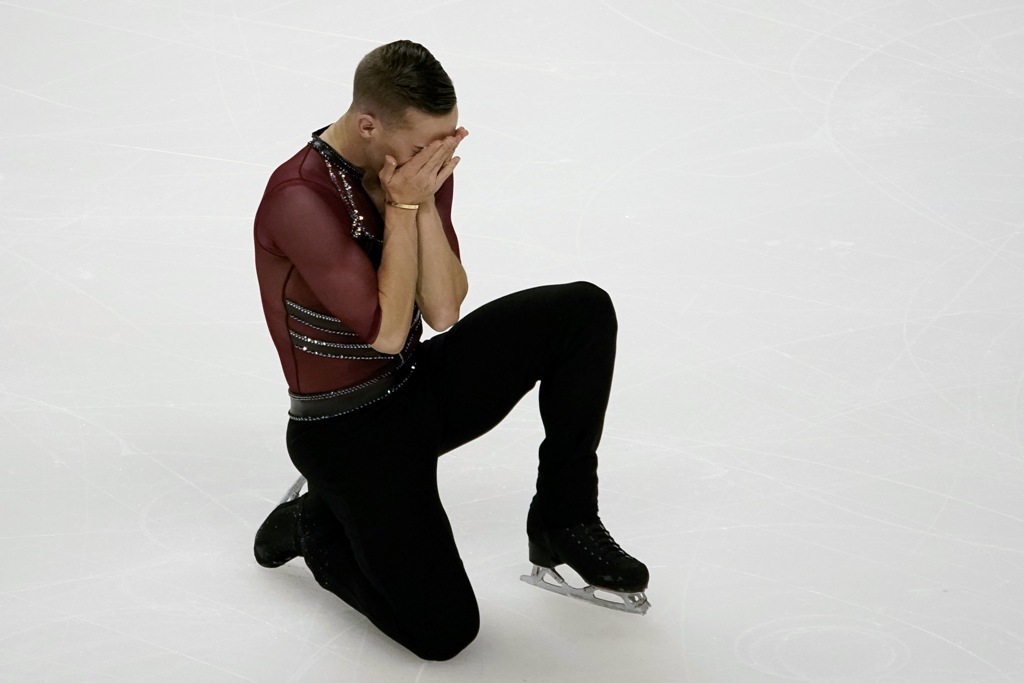 Adam Rippon, campeón estadounidense de patinaje artístico en lamento