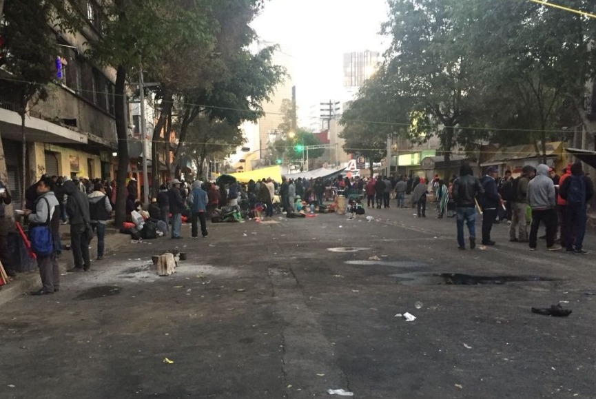 Los campesinos mantuvieron por dos días su campamento en las inmediaciones de la Segob, para pedir apoyos para el campo.