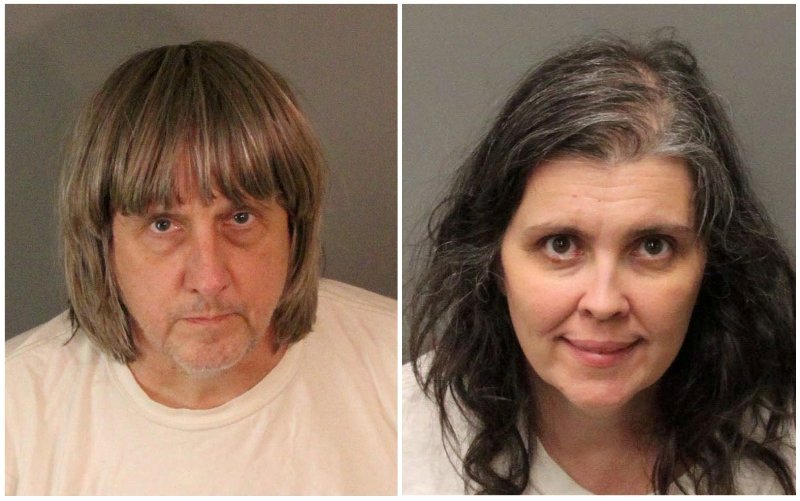David Turpin, de 57 años, y su esposa Louise Anna Turpin, de 49, fueron imputados con 12 cargos de tortura.