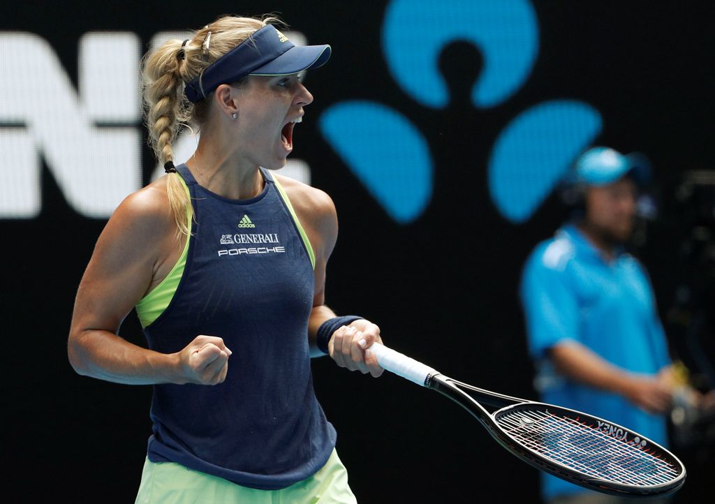 Angelique Kerber en festejo 