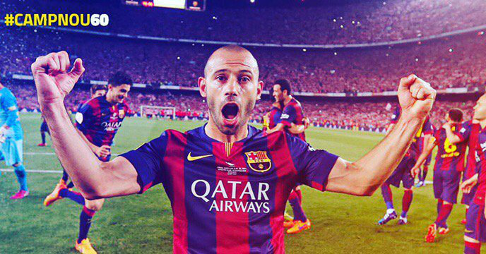 Barcelona homenajeará a Javier Mascherano en el Camp Nou